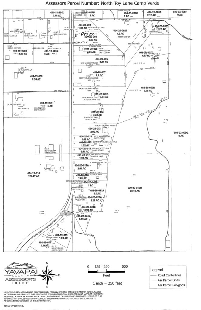 montezuma castle highway eureka ditch pipe & valve map